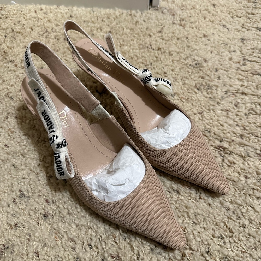 Dior J'ADIOR SLINGBACK PUMP nude technical fabric size 36 1/2